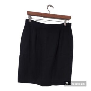 Kasper Women's Wool Black Pencil Skirt Size 12